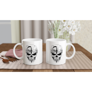 Black and White Skull Ceramic Mug »